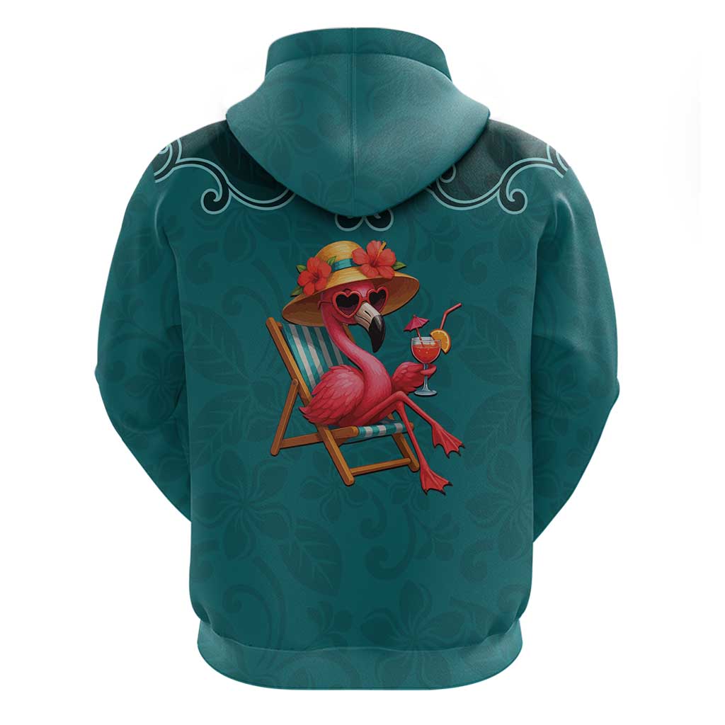 Western Yoke Hoodie Flamingo Relax Cowboy Style DT05