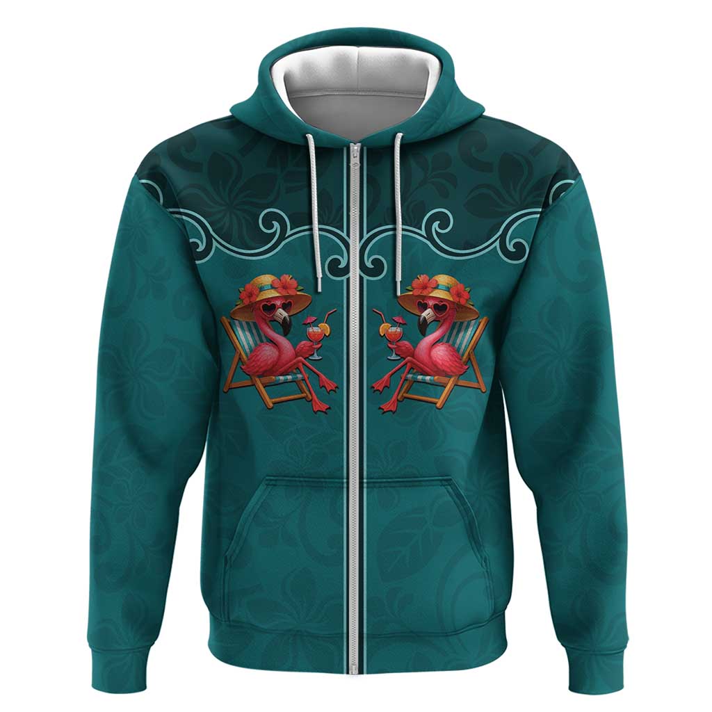 Western Yoke Hoodie Flamingo Relax Cowboy Style DT05