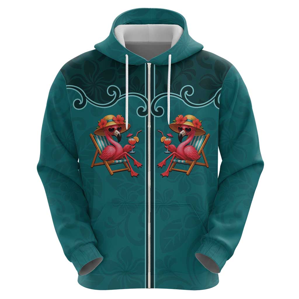 Western Yoke Hoodie Flamingo Relax Cowboy Style DT05