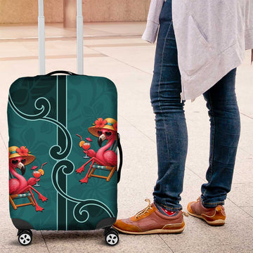 Western Yoke Luggage Cover Flamingo Relax Cowboy Style DT05