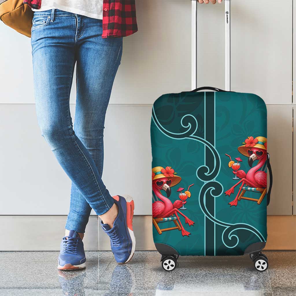 Western Yoke Luggage Cover Flamingo Relax Cowboy Style DT05