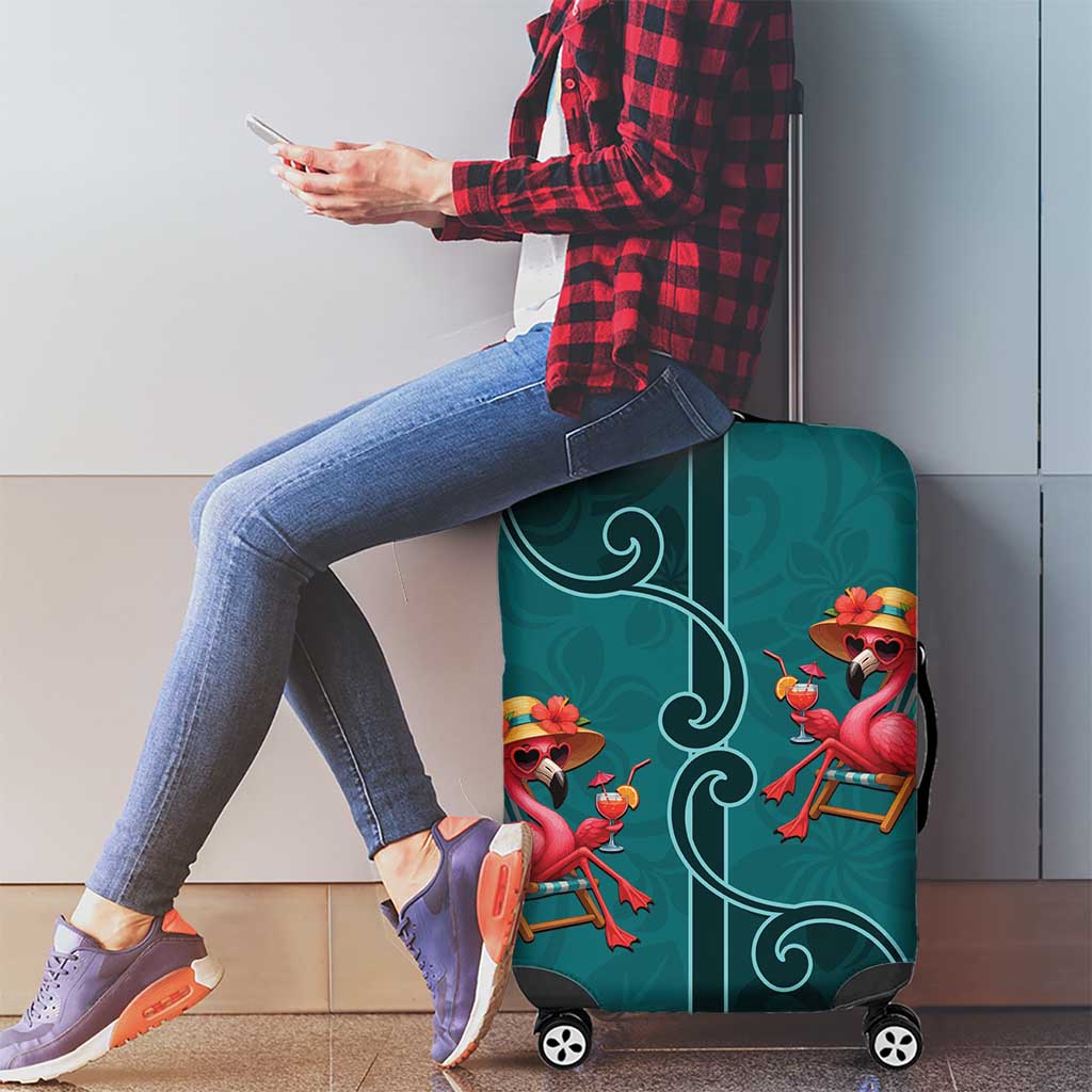 Western Yoke Luggage Cover Flamingo Relax Cowboy Style DT05