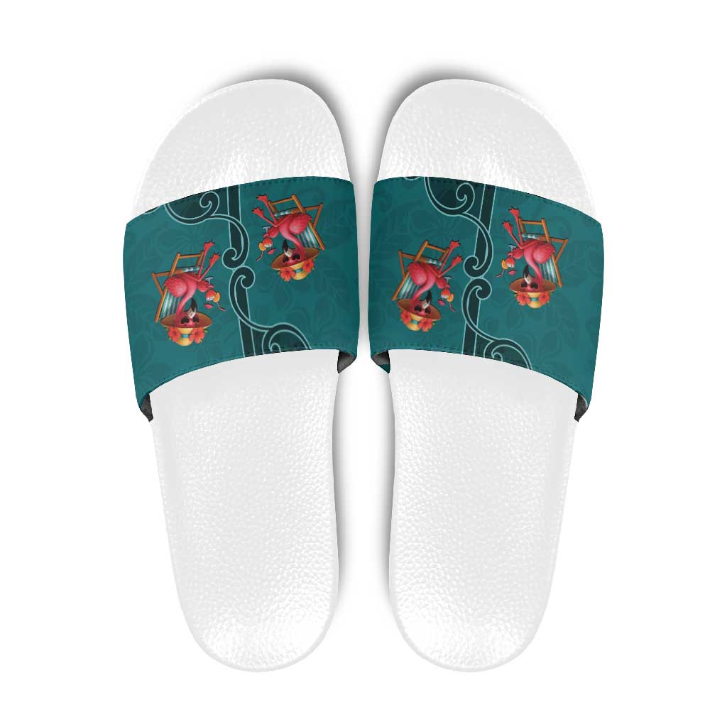 Western Yoke Slide Sandals Flamingo Relax Cowboy Style DT05