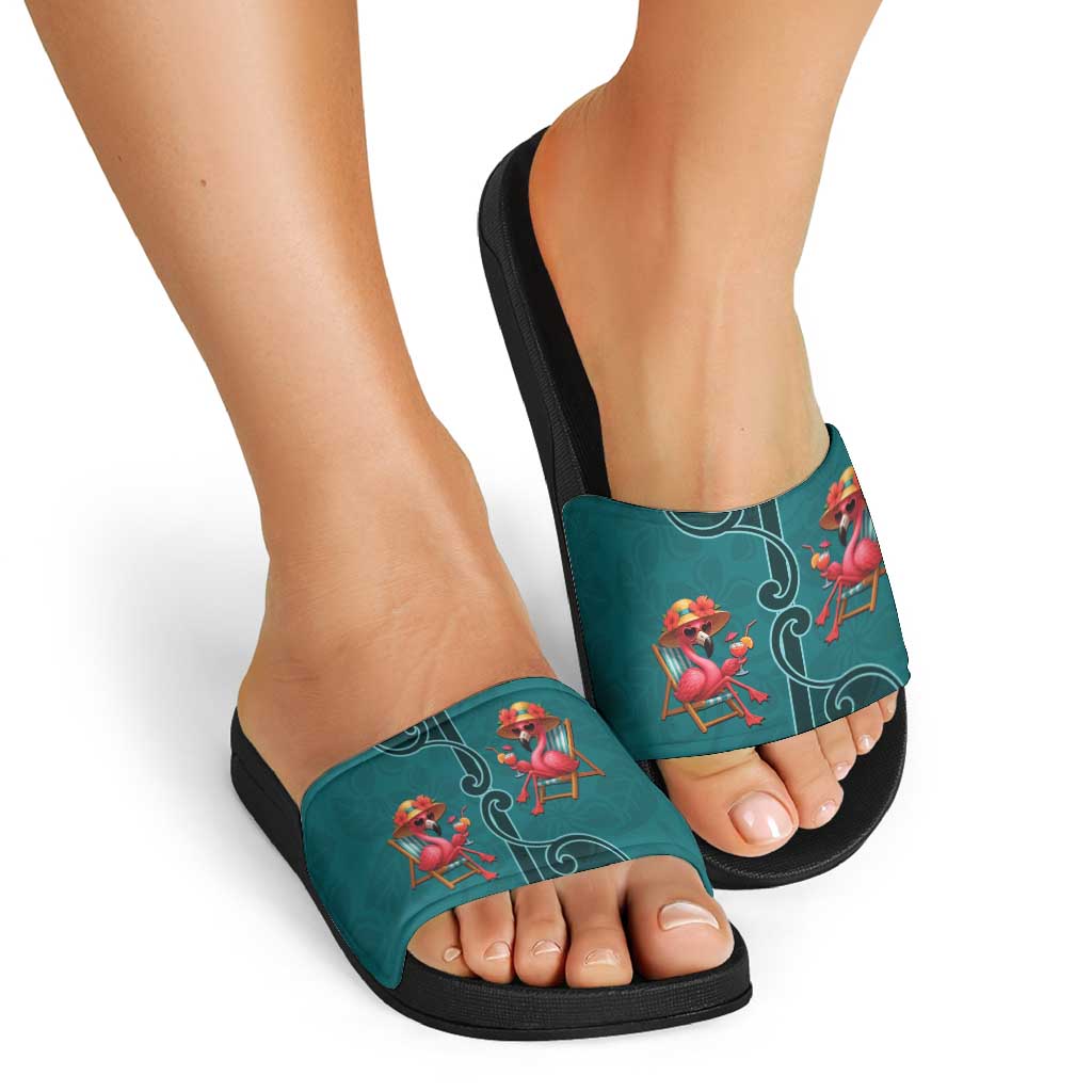 Western Yoke Slide Sandals Flamingo Relax Cowboy Style DT05