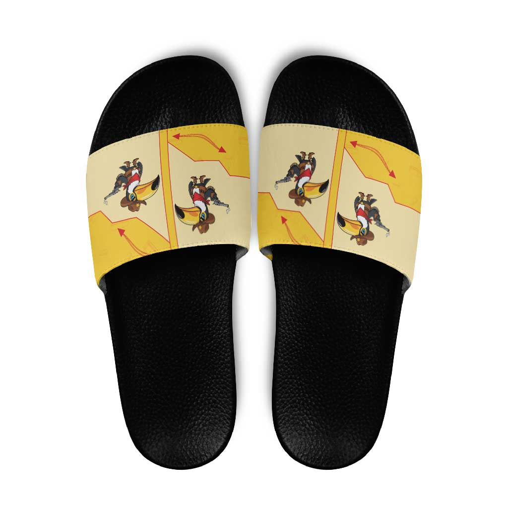 Western Yoke Slide Sandals Toucan Cowboy Style DT05