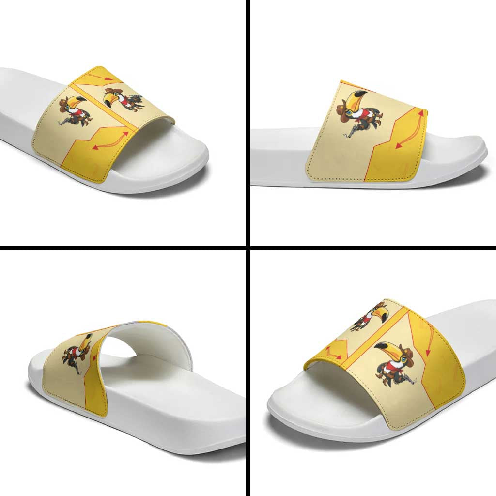 Western Yoke Slide Sandals Toucan Cowboy Style DT05