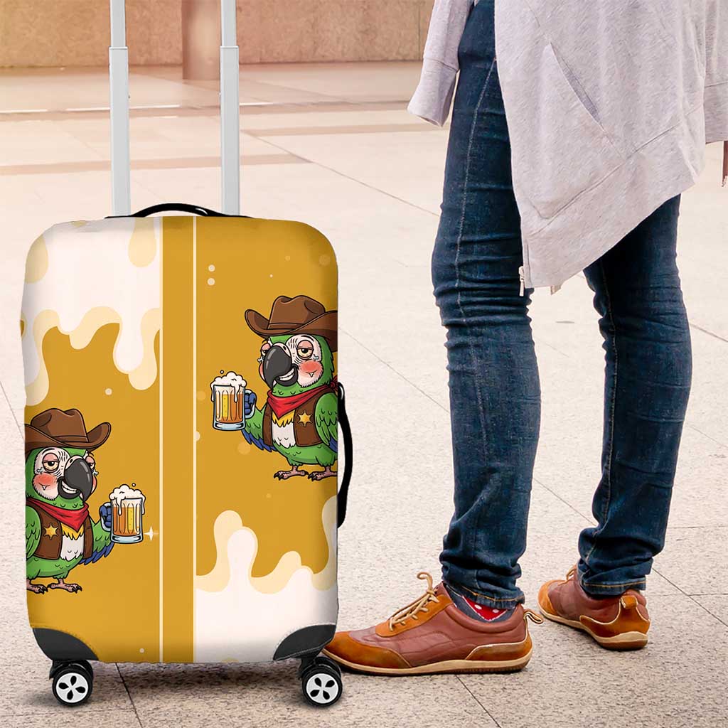 Western Yoke Luggage Cover Drunk Parrot Cowboy Style DT05