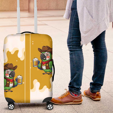 Western Yoke Luggage Cover Drunk Parrot Cowboy Style DT05