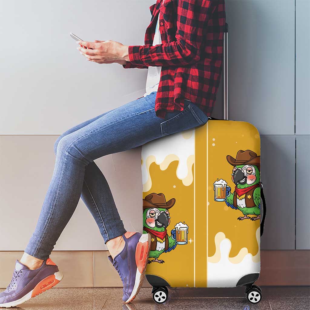 Western Yoke Luggage Cover Drunk Parrot Cowboy Style DT05