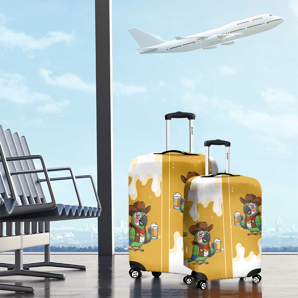 Western Yoke Luggage Cover Drunk Parrot Cowboy Style DT05