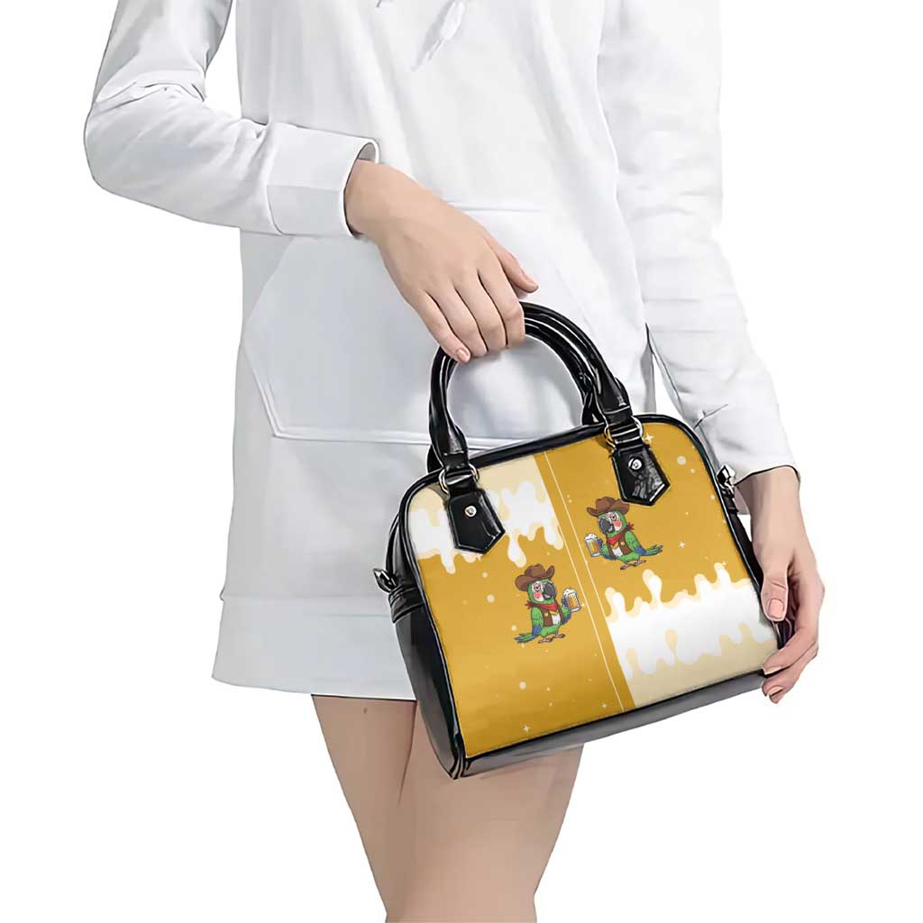 Western Yoke Shoulder Handbag Drunk Parrot Cowboy Style DT05