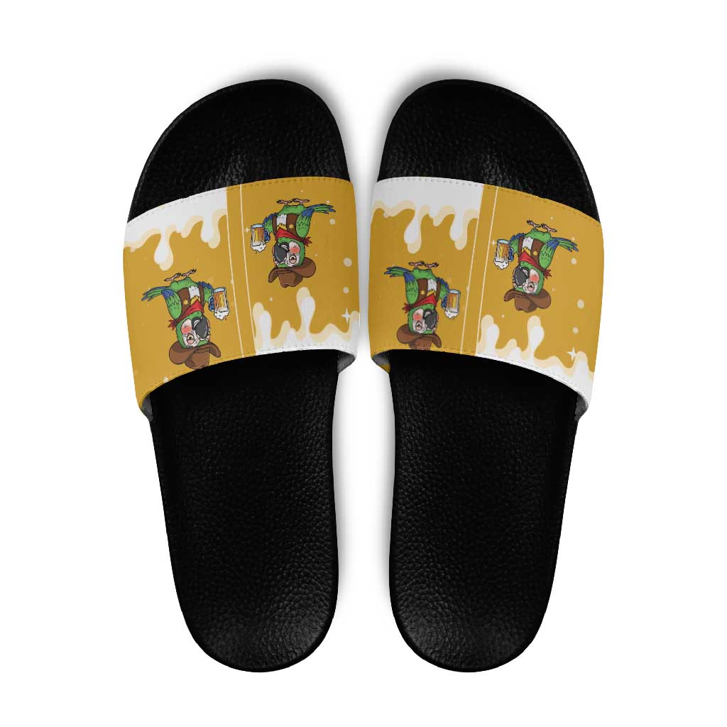 Western Yoke Slide Sandals Drunk Parrot Cowboy Style DT05