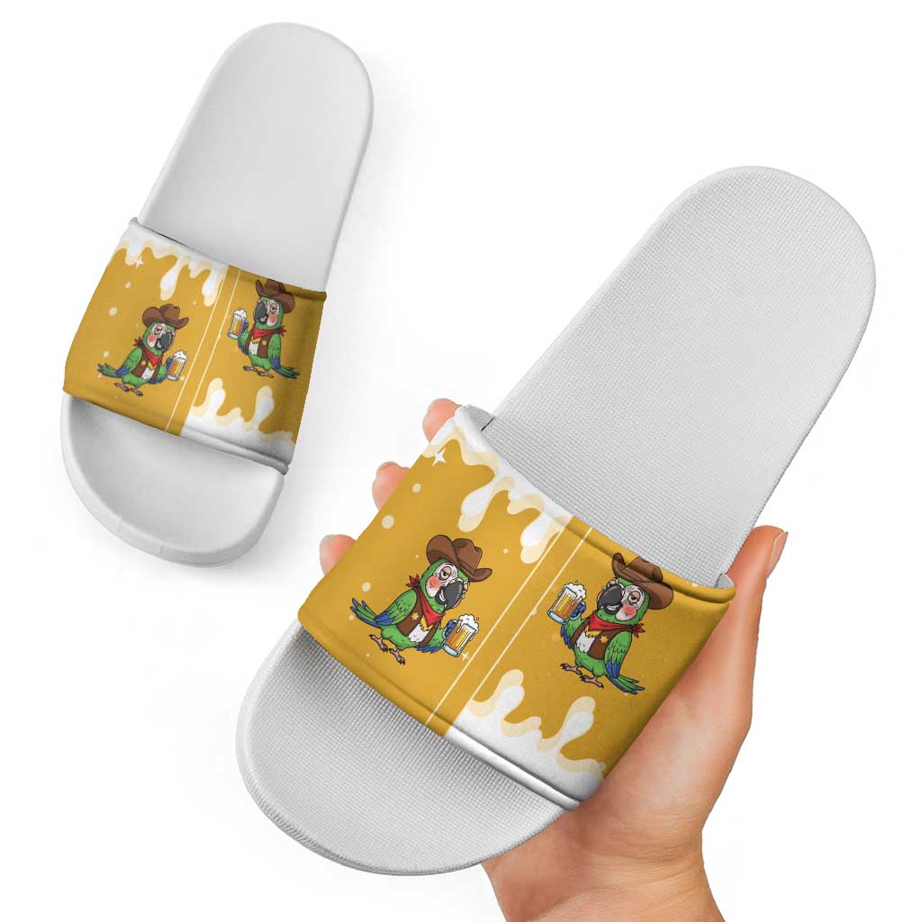 Western Yoke Slide Sandals Drunk Parrot Cowboy Style DT05
