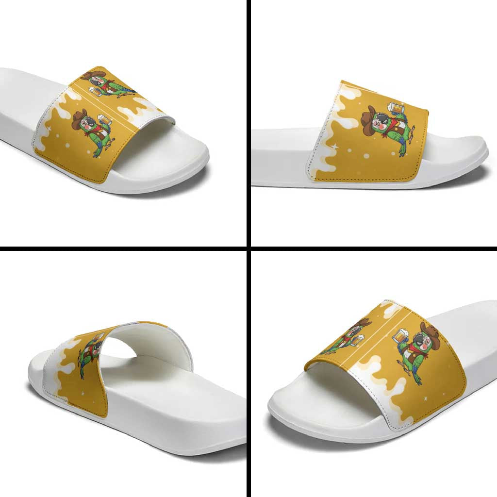 Western Yoke Slide Sandals Drunk Parrot Cowboy Style DT05