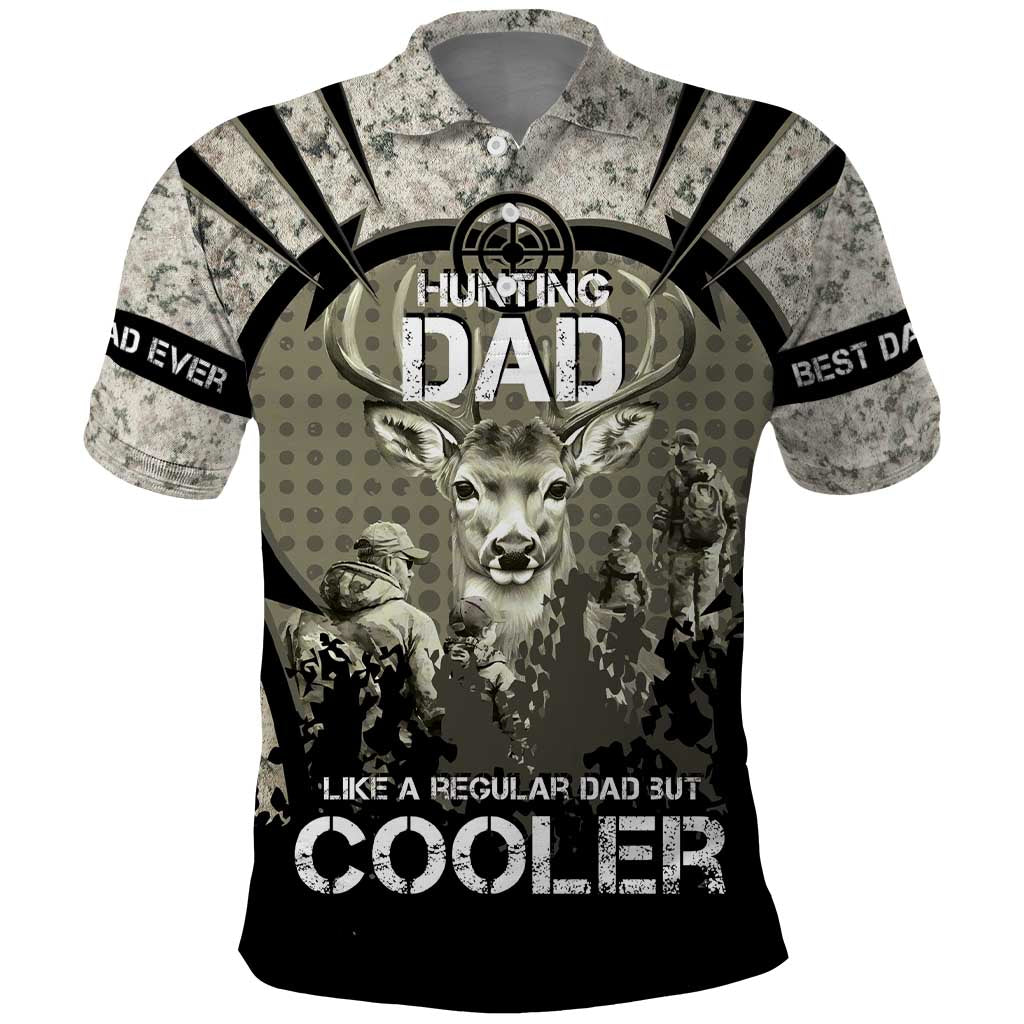 Deer Hunting Fathers Day Polo Shirt Best Dad Ever DT05