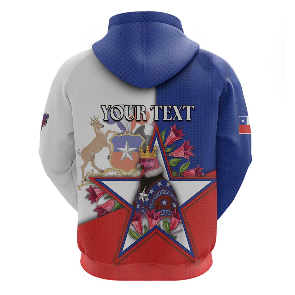 Personalized Chile Hoodie Andean Condor With Chilean Bellflower DT05