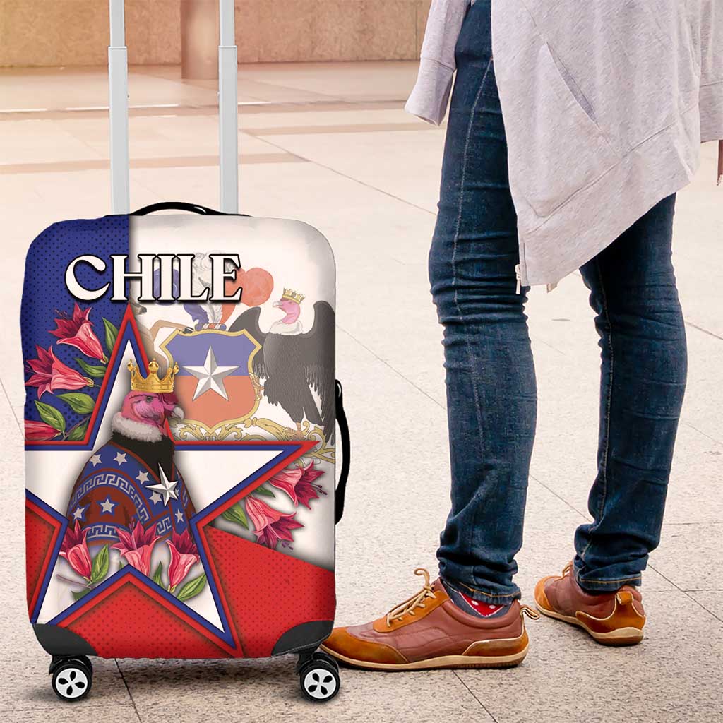 Chile Luggage Cover Andean Condor With Chilean Bellflower DT05