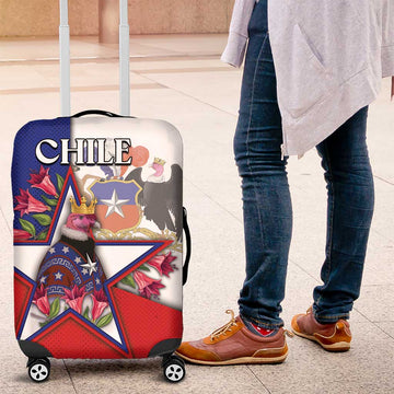 Chile Luggage Cover Andean Condor With Chilean Bellflower DT05