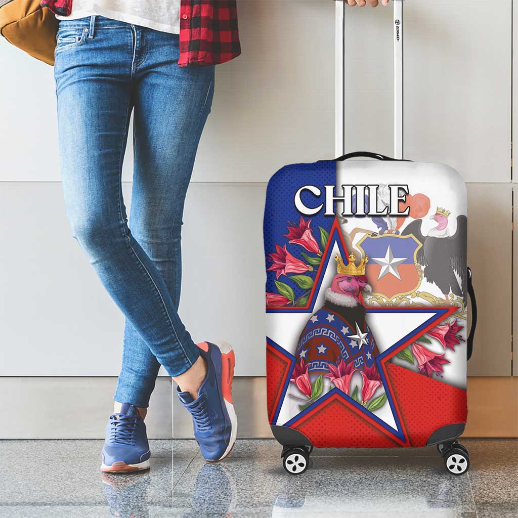 Chile Luggage Cover Andean Condor With Chilean Bellflower DT05