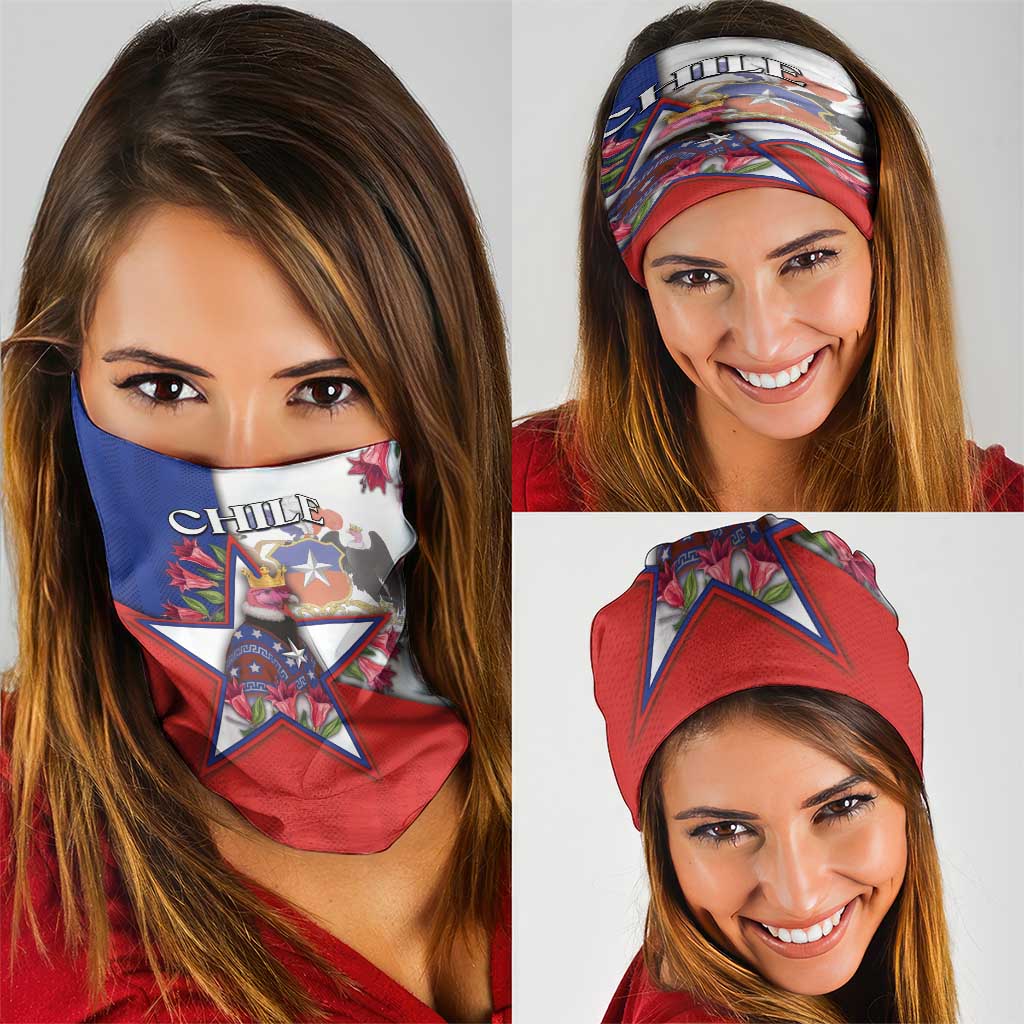 Chile Neck Gaiter Andean Condor With Chilean Bellflower DT05