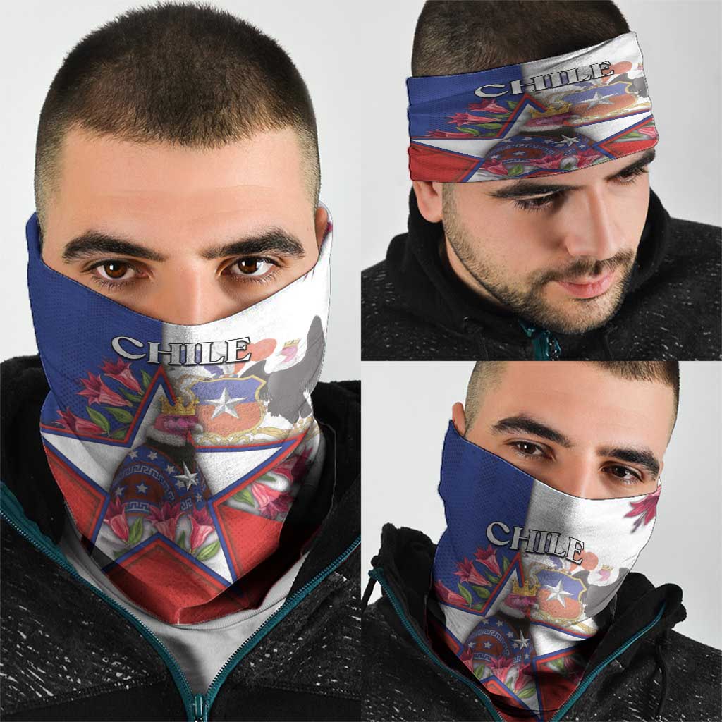 Chile Neck Gaiter Andean Condor With Chilean Bellflower DT05