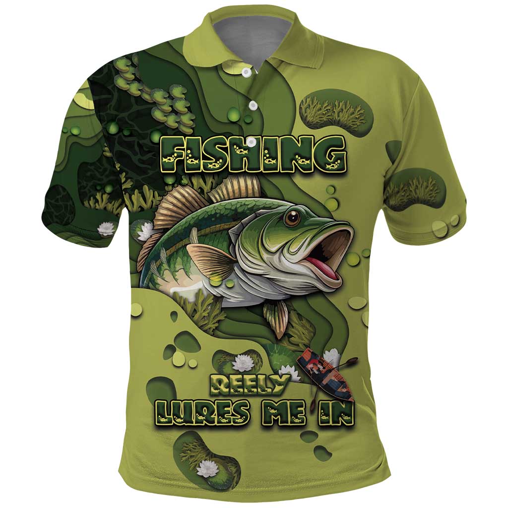 Personalized Fishing Polo Shirt Reely Lures Me In DT05