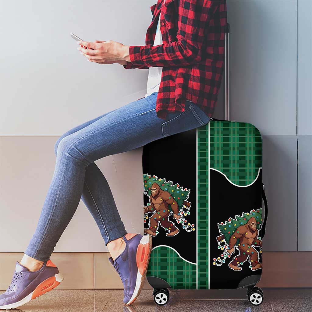 Western Yoke Luggage Cover Bigfoot Xmas Cowboy Style DT05