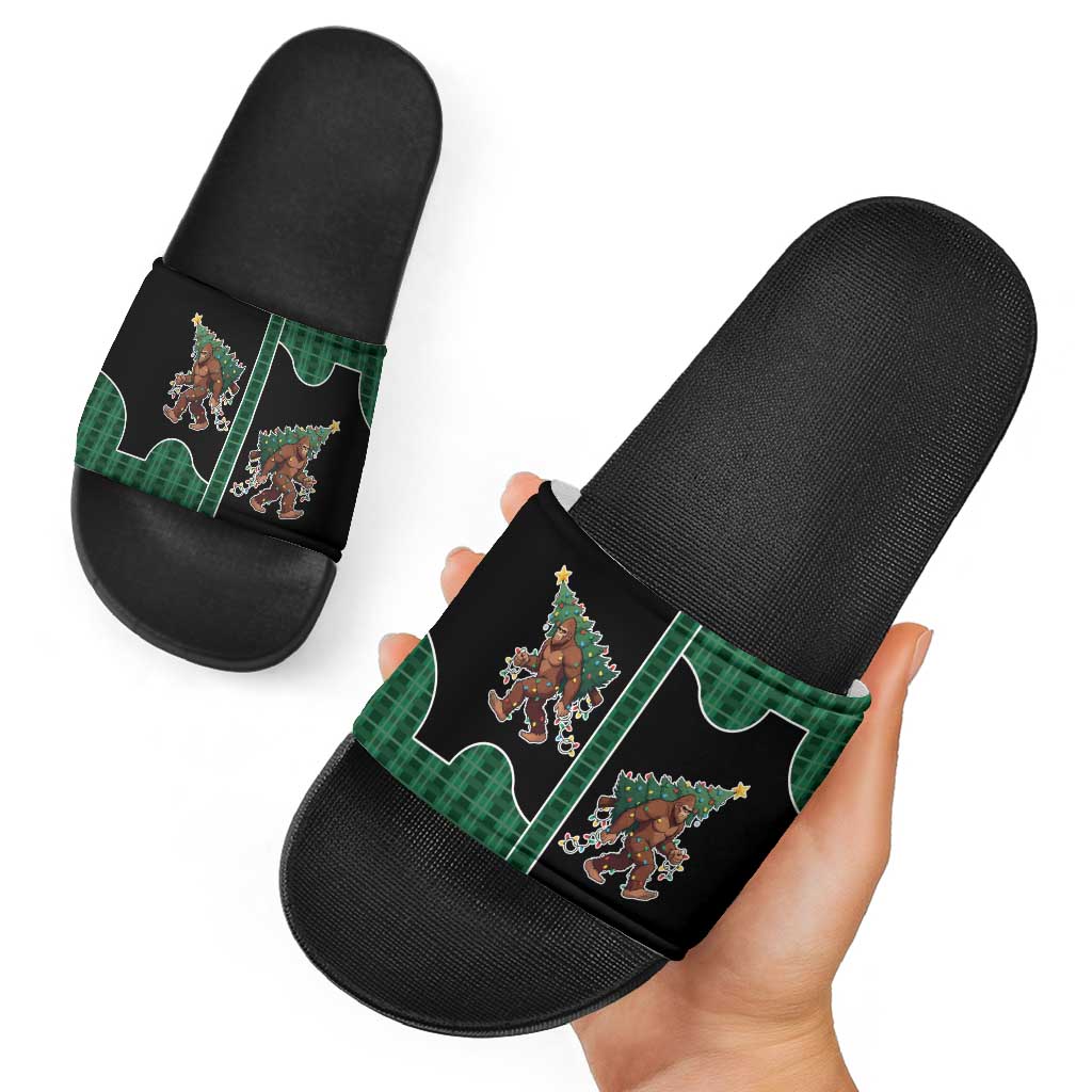 Western Yoke Slide Sandals Bigfoot Xmas Cowboy Style DT05