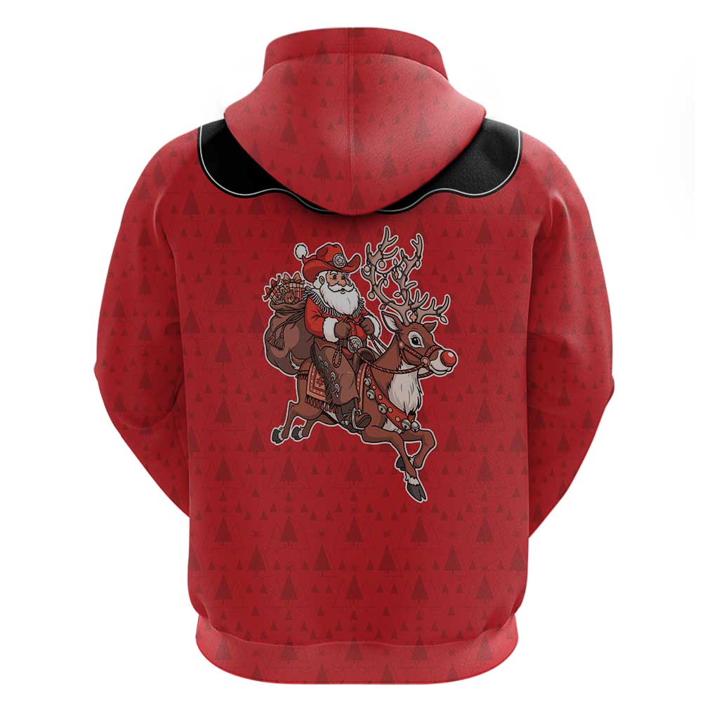 Western Yoke Hoodie Santa Cowboy Style DT05