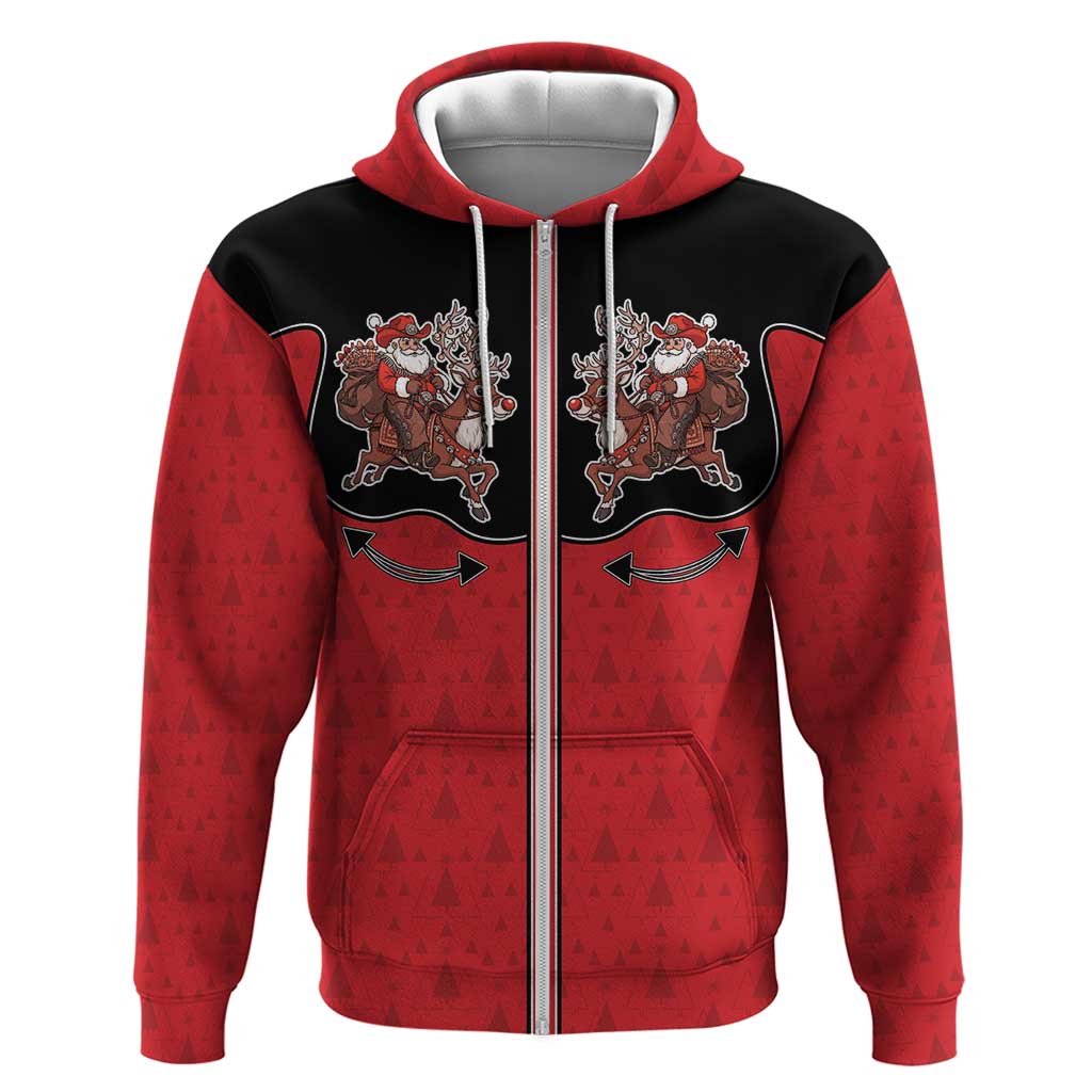 Western Yoke Hoodie Santa Cowboy Style DT05