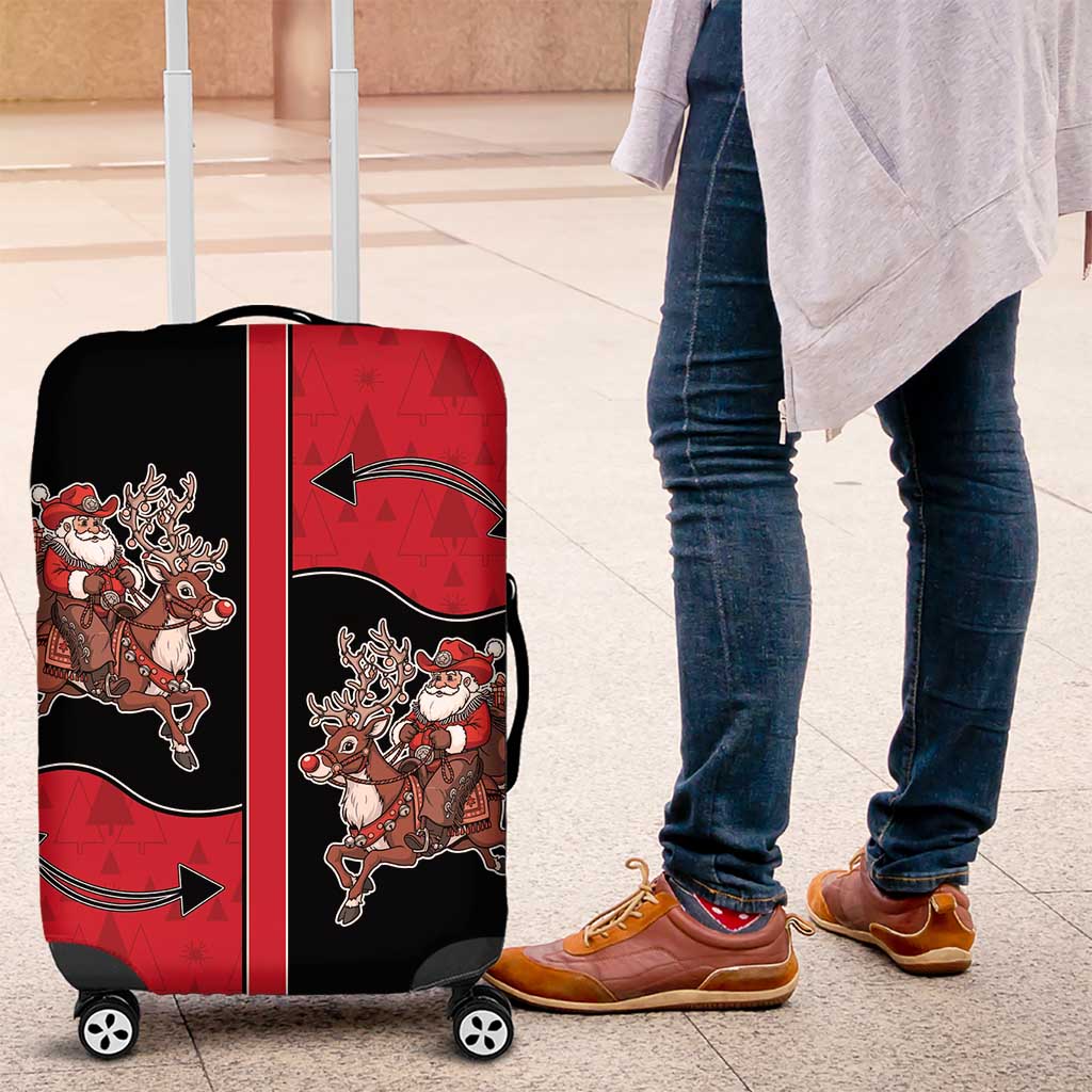 Western Yoke Luggage Cover Santa Cowboy Style DT05