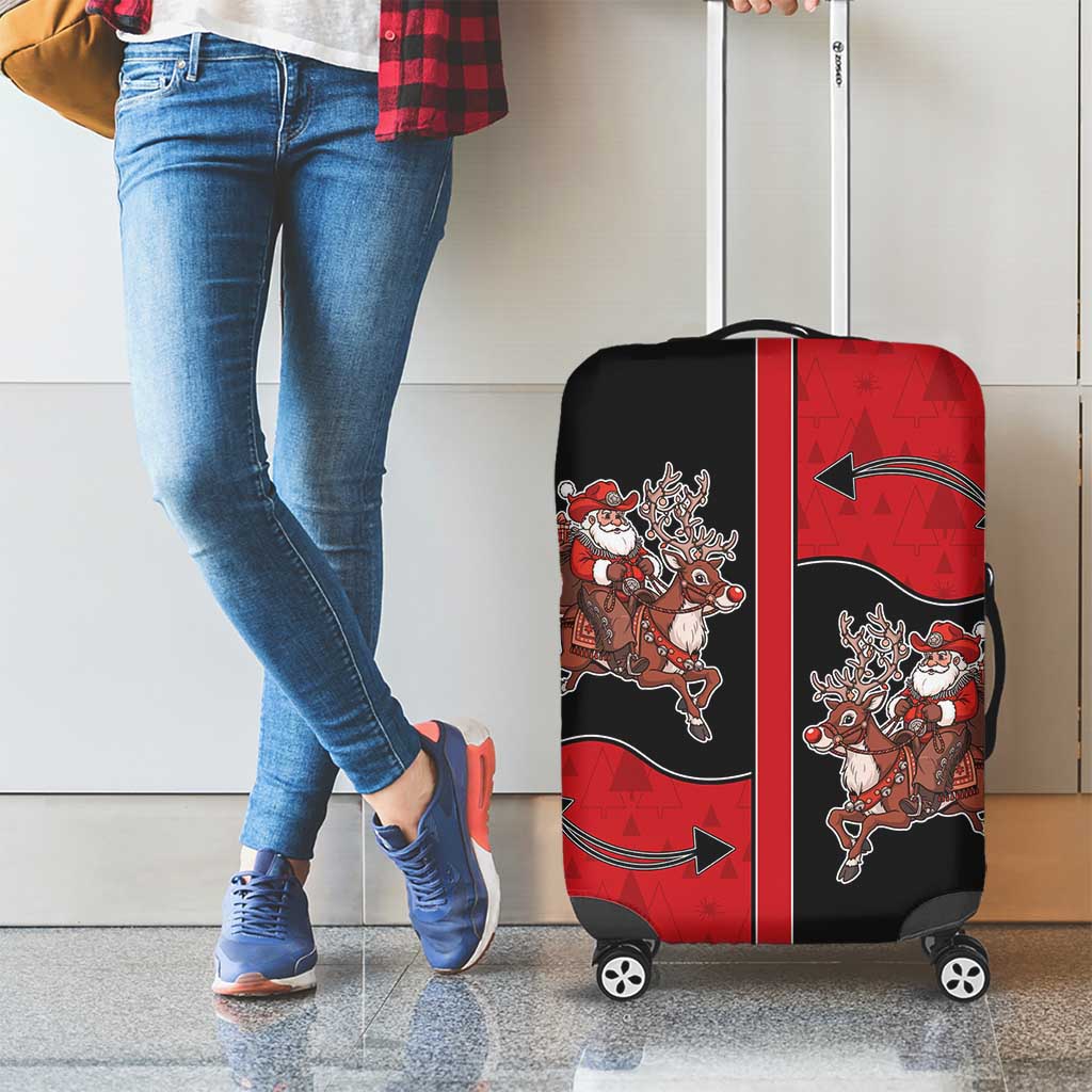 Western Yoke Luggage Cover Santa Cowboy Style DT05