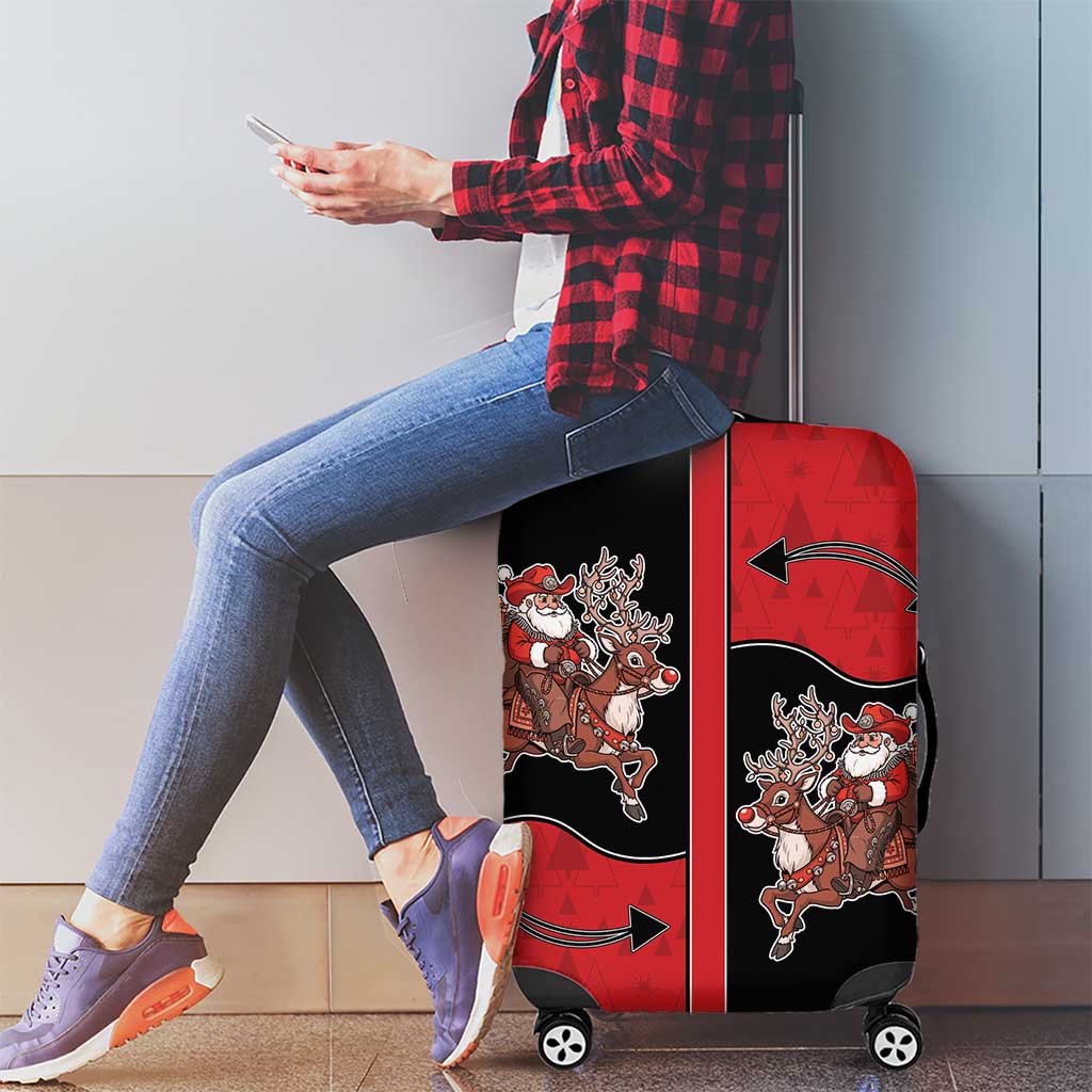 Western Yoke Luggage Cover Santa Cowboy Style DT05