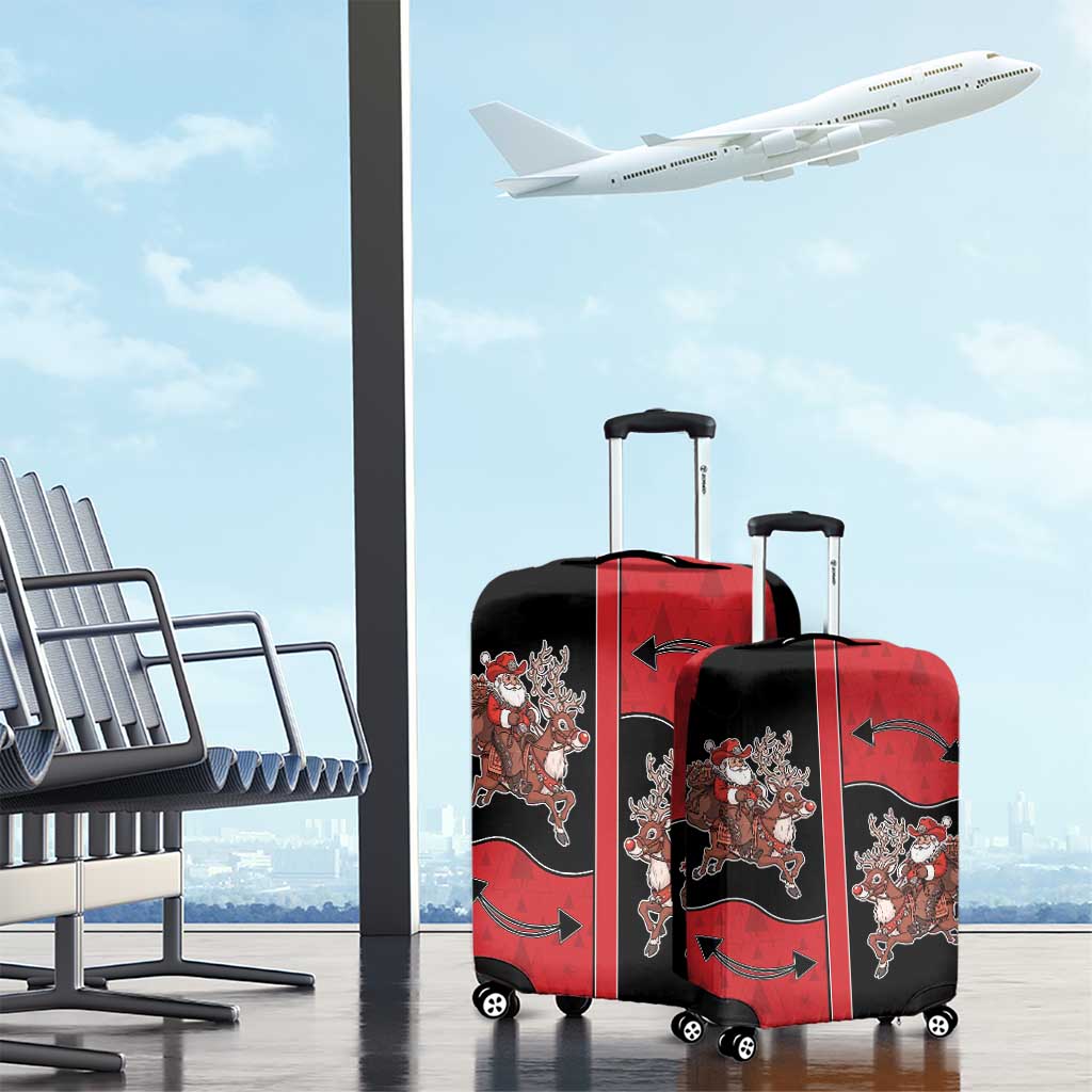 Western Yoke Luggage Cover Santa Cowboy Style DT05