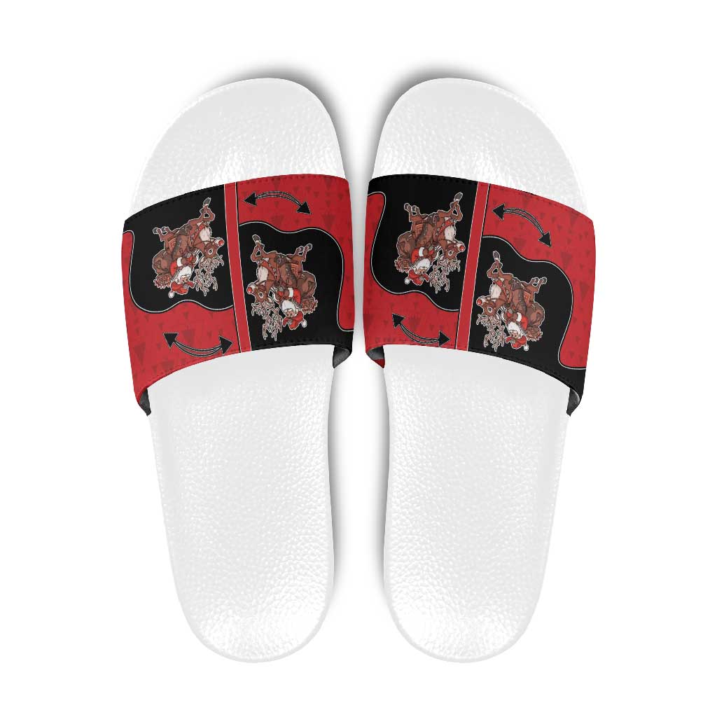 Western Yoke Slide Sandals Santa Cowboy Style DT05