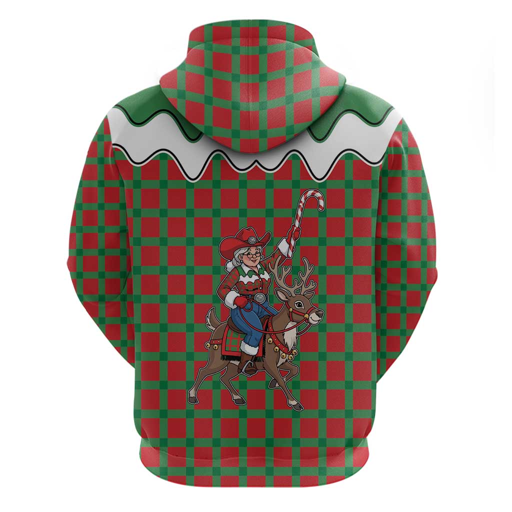 Western Yoke Hoodie Mrs Claus Cowgirl Style DT05
