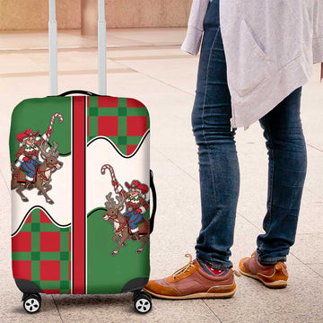 Western Yoke Luggage Cover Mrs Claus Cowgirl Style DT05