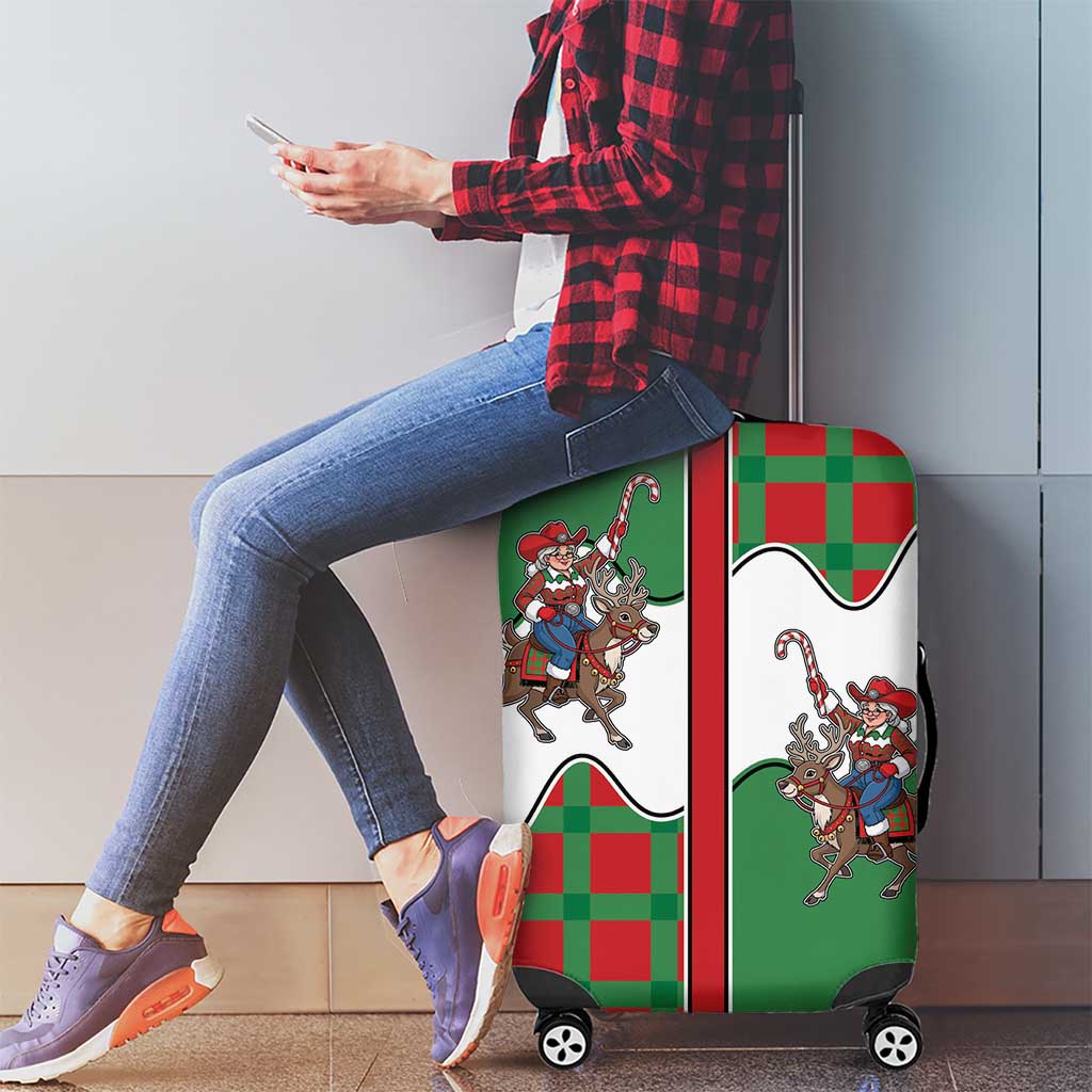 Western Yoke Luggage Cover Mrs Claus Cowgirl Style DT05