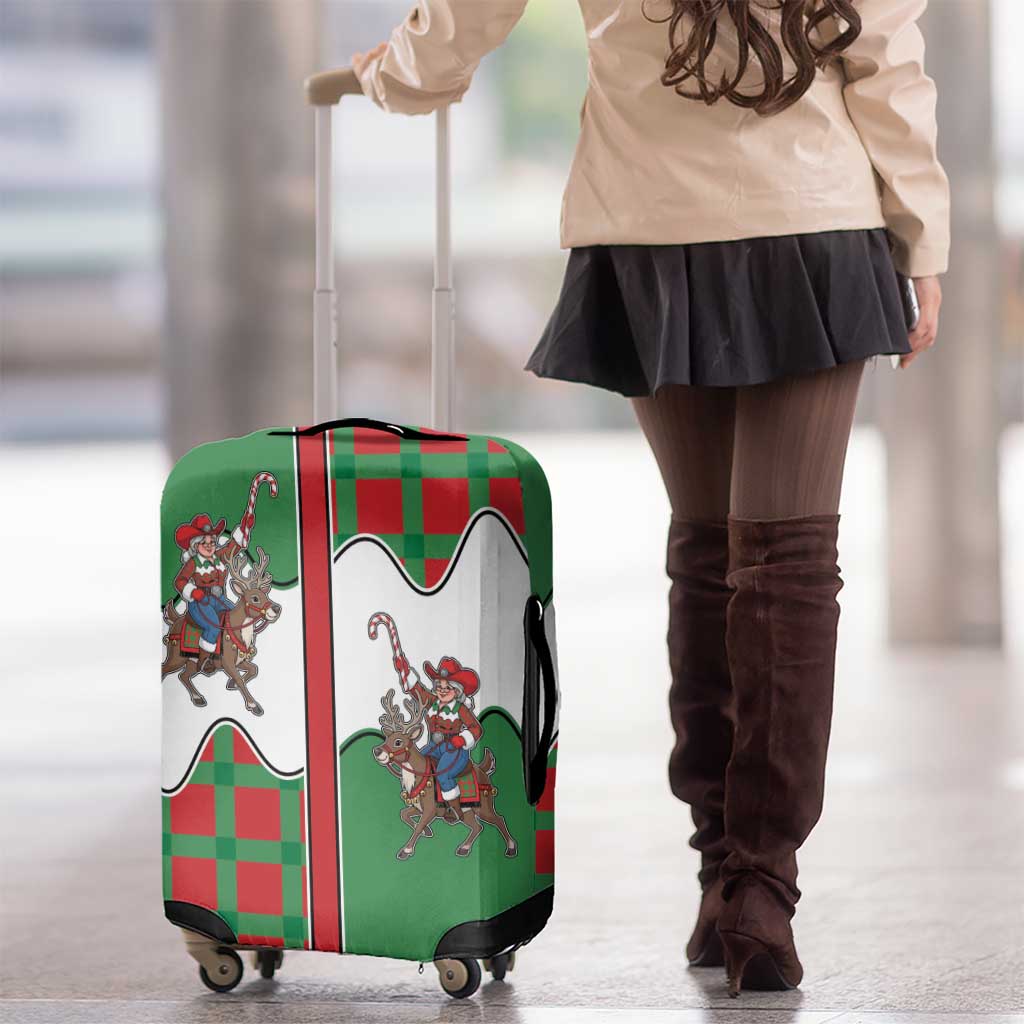Western Yoke Luggage Cover Mrs Claus Cowgirl Style DT05