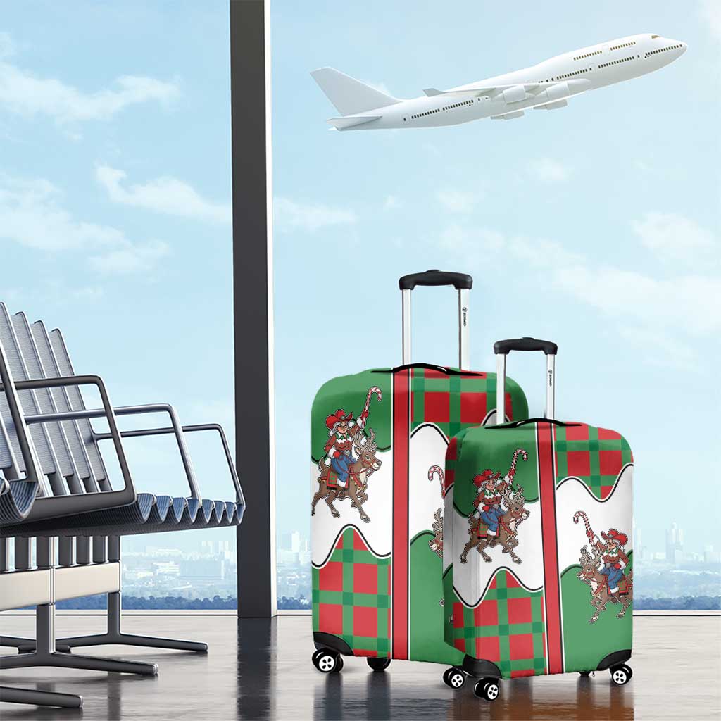 Western Yoke Luggage Cover Mrs Claus Cowgirl Style DT05