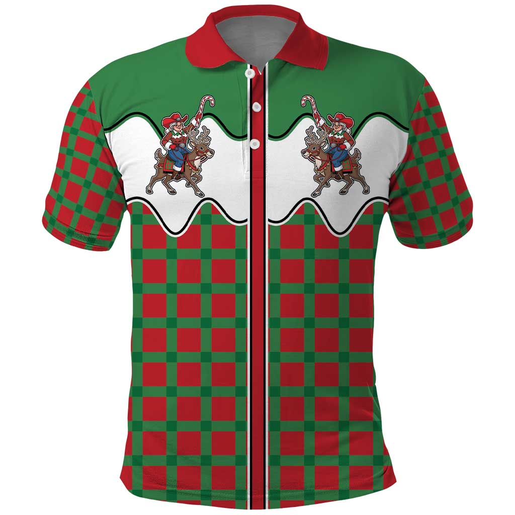 Western Yoke Polo Shirt Mrs Claus Cowgirl Style DT05