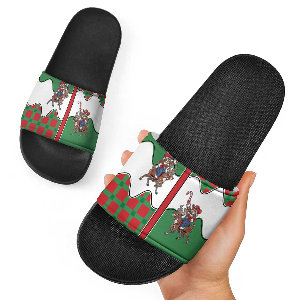 Western Yoke Slide Sandals Mrs Claus Cowgirl Style DT05