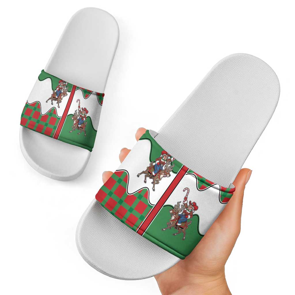 Western Yoke Slide Sandals Mrs Claus Cowgirl Style DT05