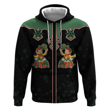 Western Yoke Hoodie Elves Cowboy Style DT05