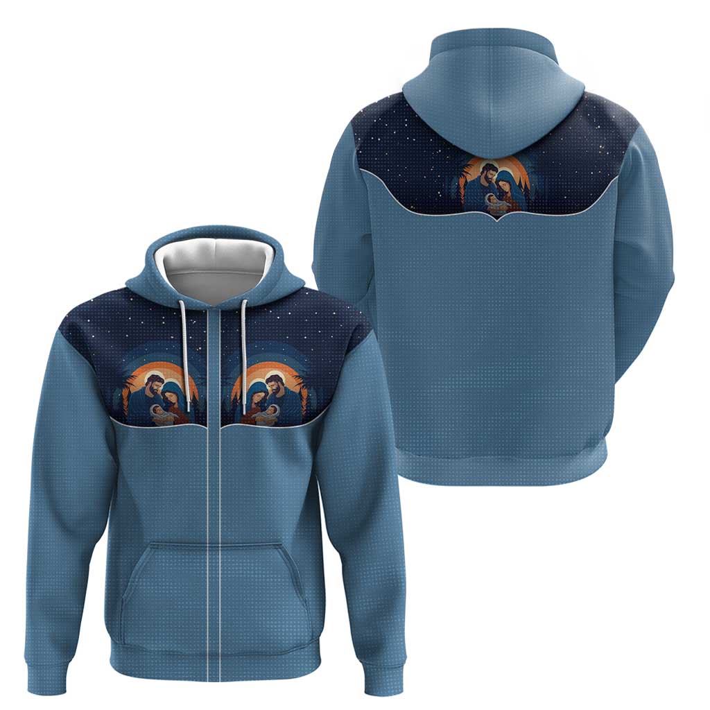 Western Yoke Hoodie Holy Family Christmas Cowboy Style DT05
