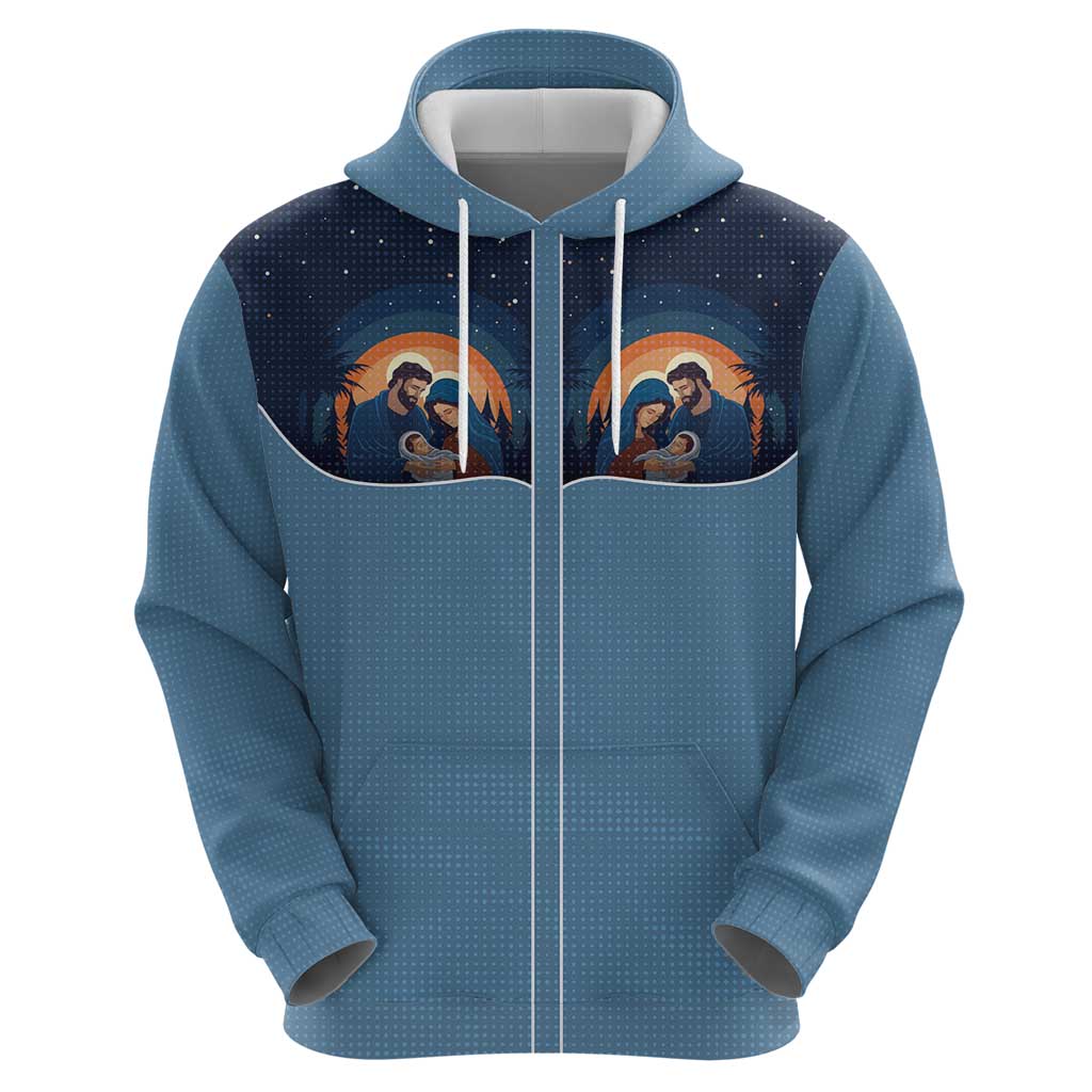 Western Yoke Hoodie Holy Family Christmas Cowboy Style DT05