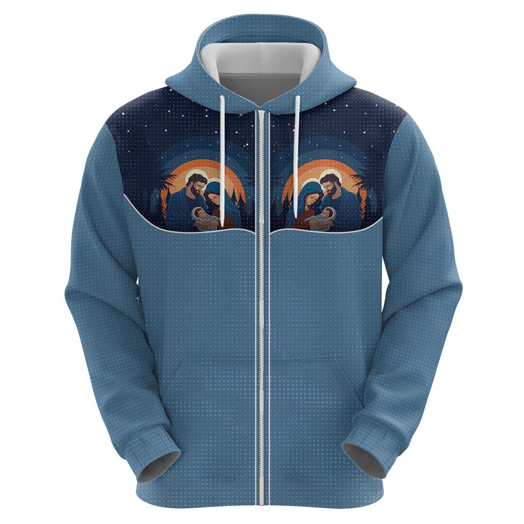 Western Yoke Hoodie Holy Family Christmas Cowboy Style DT05