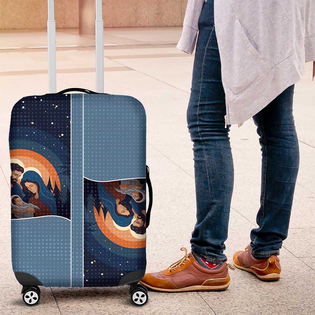 Western Yoke Luggage Cover Holy Family Christmas Cowboy Style DT05