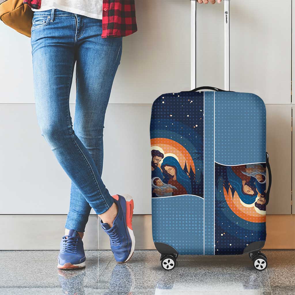 Western Yoke Luggage Cover Holy Family Christmas Cowboy Style DT05