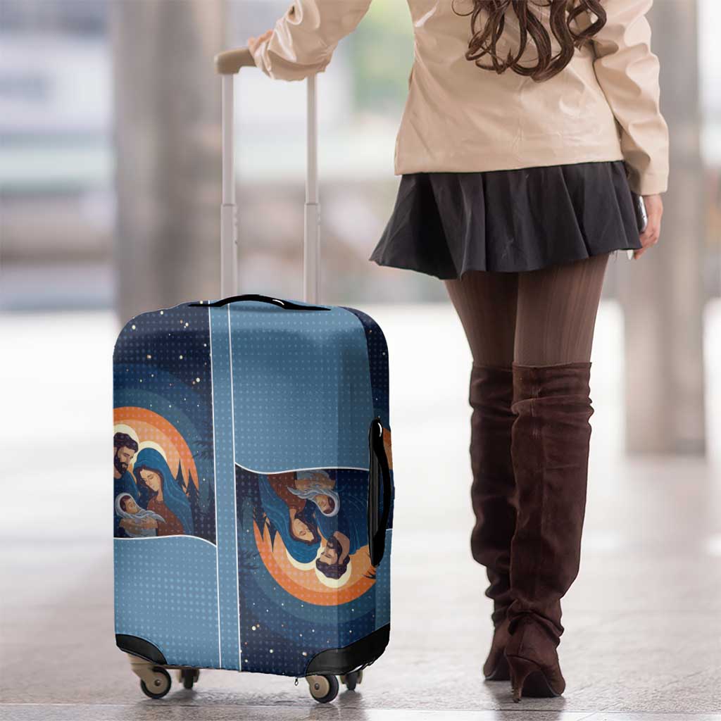 Western Yoke Luggage Cover Holy Family Christmas Cowboy Style DT05